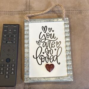 You Are So Loved Wall Art with Heart Accent